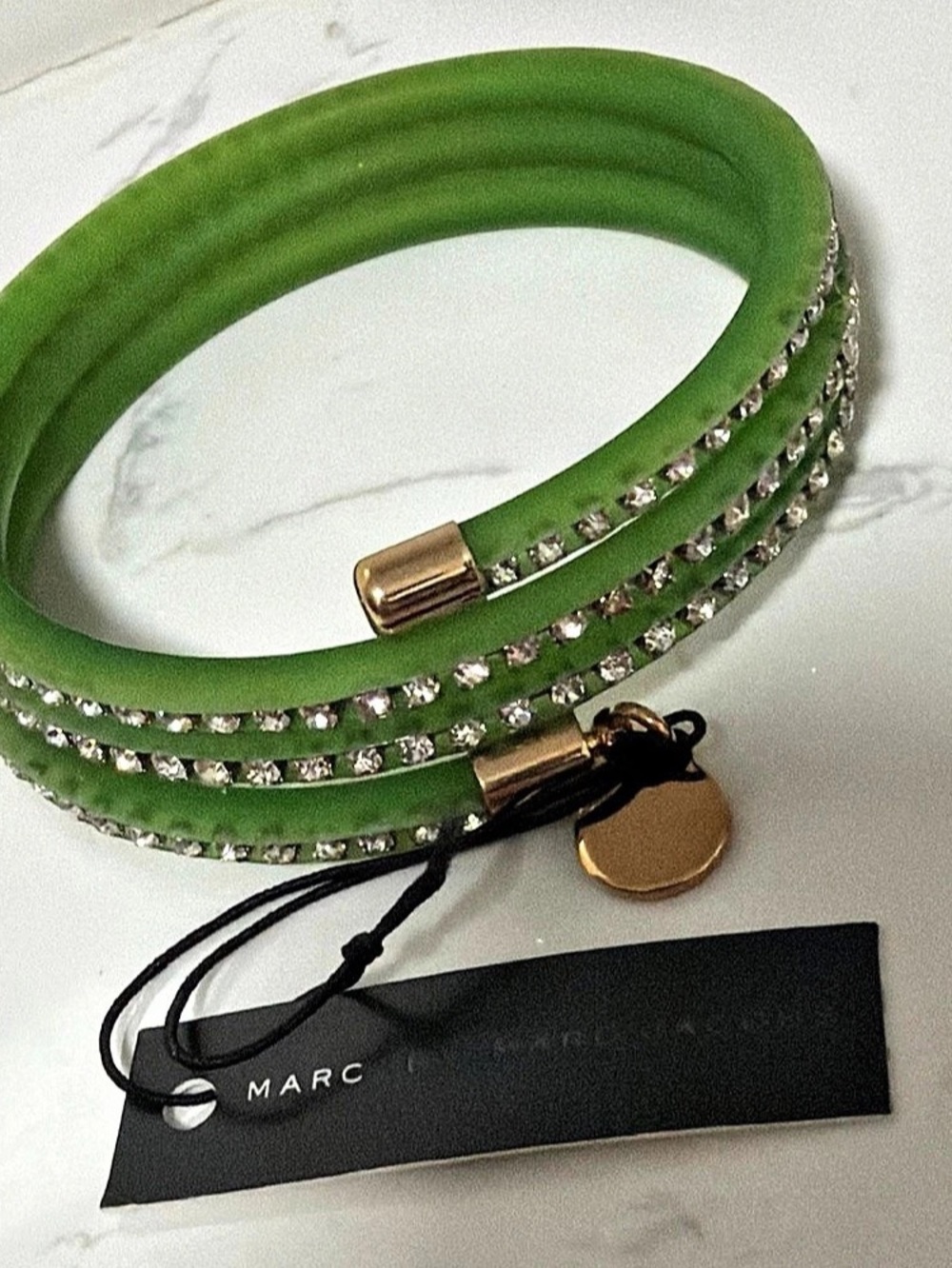 NWT Marc By Marc Jacobs Slinky Zirconia Bracelet - Toucan Green Model M5131109